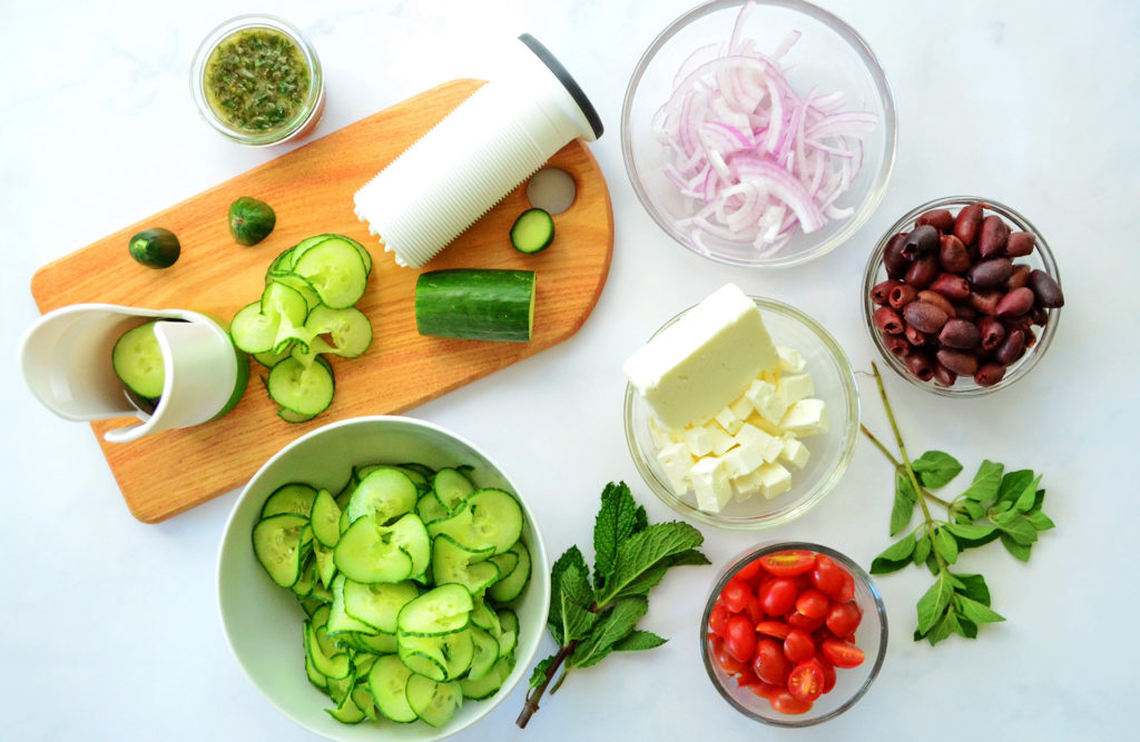 Spiraled Greek Cucumber Salad | Lakewinds Food Co-op