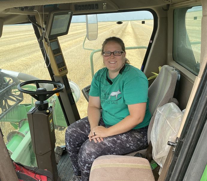 Melany in the cab - Lakewinds Food Co-op