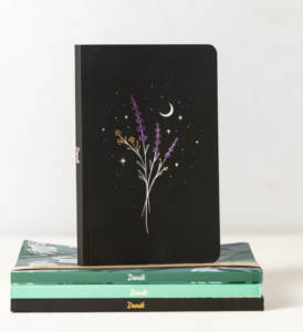 Black Denik Notebook with a White Tree