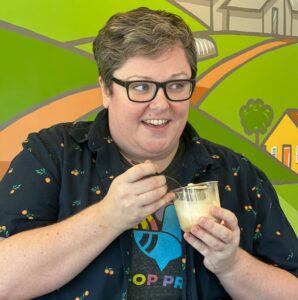 Man with Spoonful of Affogato
