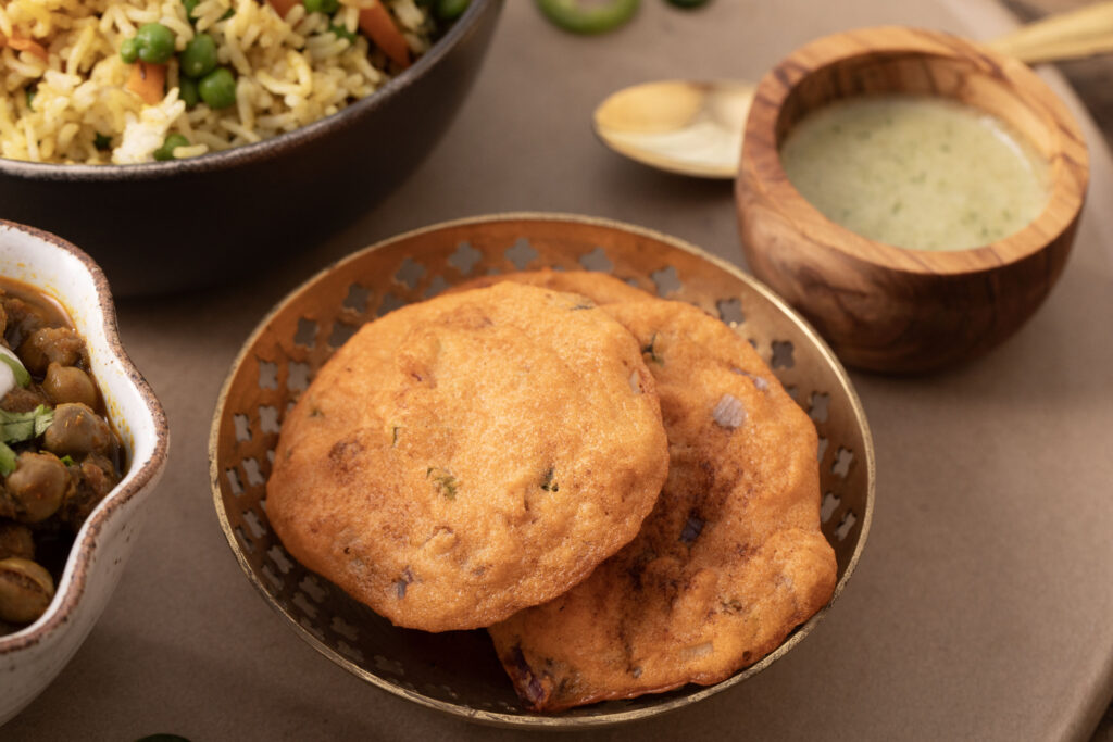 Image for Baked Lentil Veggie Fritters with Coconut Cilantro Sauce