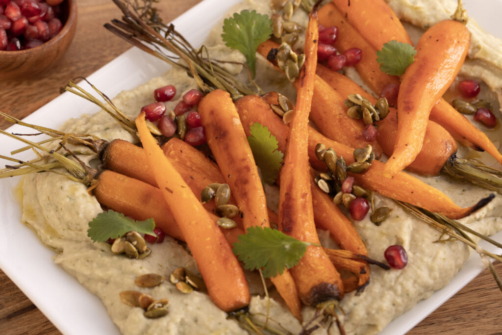 Image for Roasted Carrots with Bean Purée and Maple Pepitas